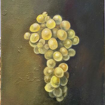 Painting titled "Grapes" by Dolgor Dugarova (Dolgor Art), Original Artwork, Oil