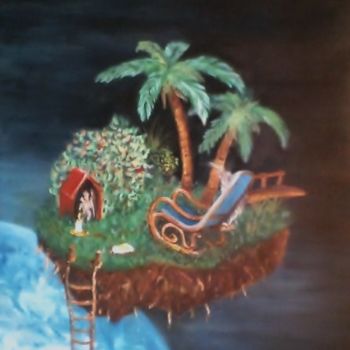 Painting titled "Ma petitte île..." by Dolive, Original Artwork