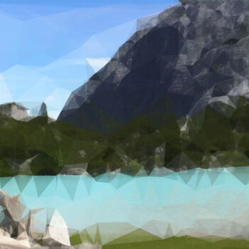 Arte digitale intitolato "Sorapis See/Lago de…" da Clemens Bodner, Opera d'arte originale, Lavoro digitale 2D