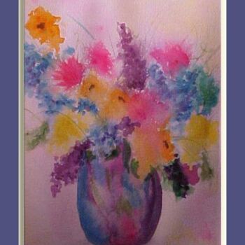 Картина под названием "Fantasy Flowers" - Dolores Fegan, Подлинное произведение искусства