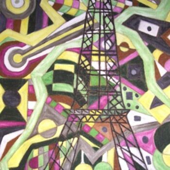 Malerei mit dem Titel "PARIS" von Maria Dolores Leal, Original-Kunstwerk