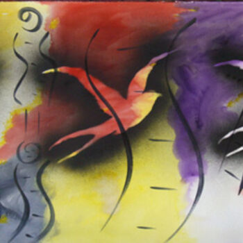 Painting titled "CANTO A LA LIBERTAD…" by Maria Dolores Leal, Original Artwork