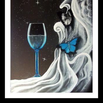 Painting titled "" BLUE NIGHT "" by Dom Art 44, Original Artwork, Oil