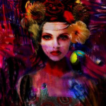 Digital Arts titled "Abstract Frida digi…" by Dodi Ballada, Original Artwork, Digital Painting