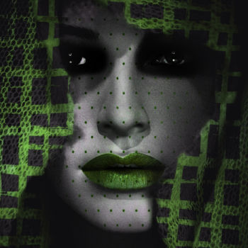 Digital Arts titled "Only green will do…" by Dodi Ballada, Original Artwork, Digital Painting