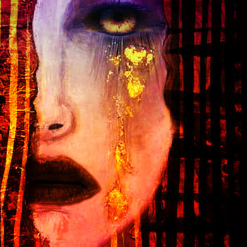Digitale Kunst mit dem Titel "Wonder digital pain…" von Dodi Ballada, Original-Kunstwerk, Fotomontage