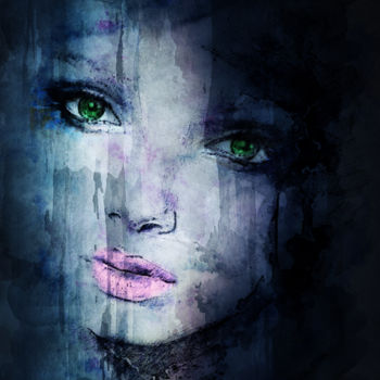Digital Arts titled "Bad girl" by Dodi Ballada, Original Artwork, Digital Painting