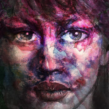 Digitale Kunst mit dem Titel "le portrait de Jean…" von Dodi Ballada, Original-Kunstwerk, Digitale Malerei
