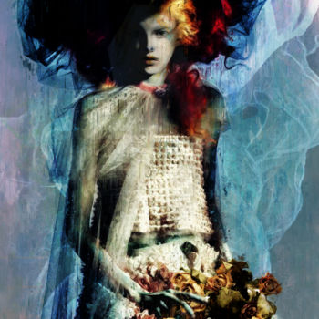 Digital Arts titled "fleurs fanées" by Dodi Ballada, Original Artwork, Digital Painting