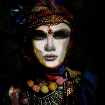 Digitale Kunst mit dem Titel "bazaar" von Dodi Ballada, Original-Kunstwerk, Digitale Malerei