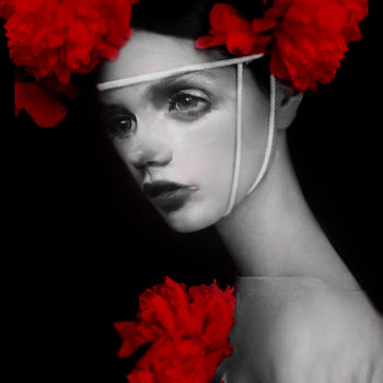 Arts numériques intitulée "blood roses" par Dodi Ballada, Œuvre d'art originale, Peinture numérique