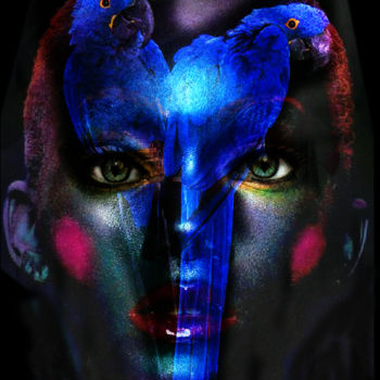 Arte digitale intitolato "African queen" da Dodi Ballada, Opera d'arte originale, Pittura digitale