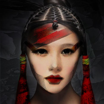 Digital Arts titled "katana" by Dodi Ballada, Original Artwork, Digital Painting