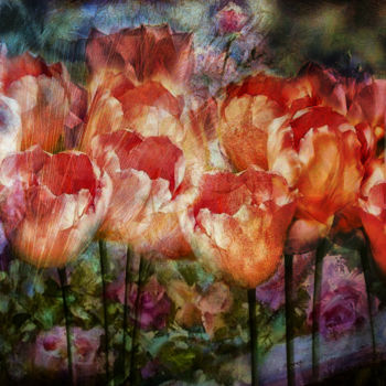 Digital Arts με τίτλο "les belles tulipes" από Dodi Ballada, Αυθεντικά έργα τέχνης, Ψηφιακή ζωγραφική