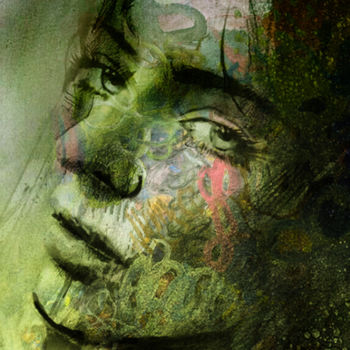 Digitale Kunst mit dem Titel "saveur Absinthe" von Dodi Ballada, Original-Kunstwerk, Digitale Malerei
