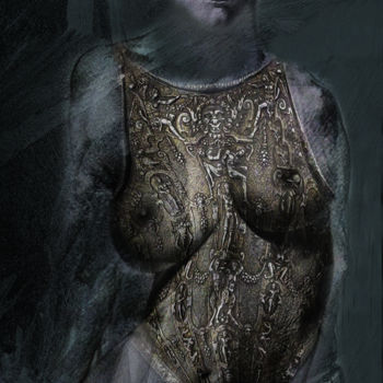 Digital Arts titled "armure de chiffon" by Dodi Ballada, Original Artwork, Digital Painting