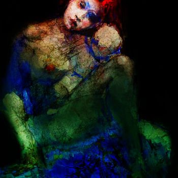 Arte digitale intitolato "l'heure du bain" da Dodi Ballada, Opera d'arte originale, Pittura digitale