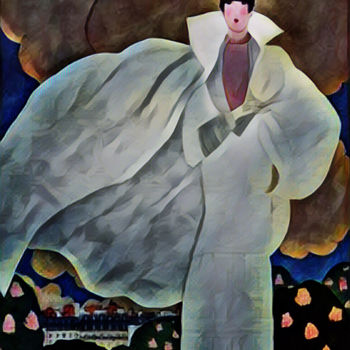 Digital Arts titled "The dress" by Dodi Ballada, Original Artwork, Digital Painting