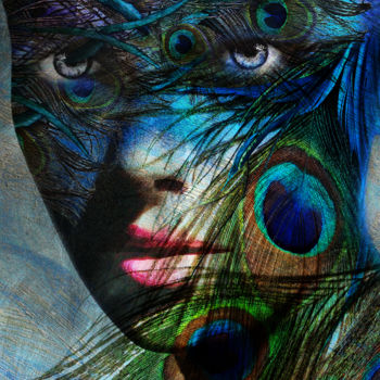 Digitale Kunst getiteld "behind blue eyes" door Dodi Ballada, Origineel Kunstwerk, Digitaal Schilderwerk