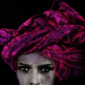 Digital Arts titled "le turban" by Dodi Ballada, Original Artwork, Digital Painting