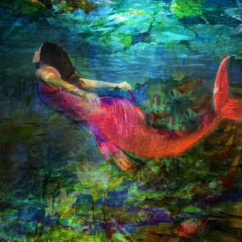 Digital Arts titled "ondine" by Dodi Ballada, Original Artwork, Digital Painting