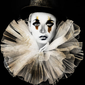 Digitale Kunst getiteld "derrière un masque" door Dodi Ballada, Origineel Kunstwerk, Digitaal Schilderwerk