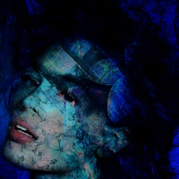 Digital Arts titled "velour bleu" by Dodi Ballada, Original Artwork, Digital Painting