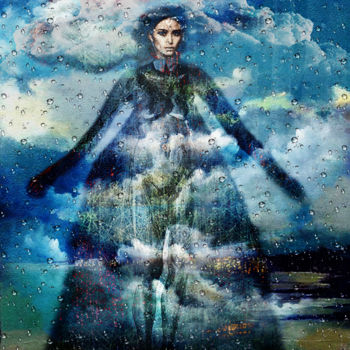 Arte digital titulada "la faiseuse de pluie" por Dodi Ballada, Obra de arte original, Pintura Digital