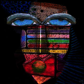 Digitale Kunst mit dem Titel "fais pas la gueule" von Dodi Ballada, Original-Kunstwerk, Digitale Malerei