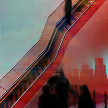 Digitale Kunst getiteld "stairway to heaven" door Dodi Ballada, Origineel Kunstwerk, Digitaal Schilderwerk