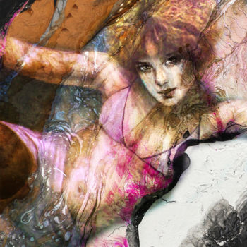 Digitale Kunst mit dem Titel "bain de pied" von Dodi Ballada, Original-Kunstwerk, Digitale Malerei