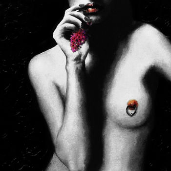 Photography titled "eclats pourpre" by Dodi Ballada, Original Artwork, Manipulated Photography