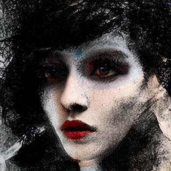 Digital Arts titled "Spanish lipstick" by Dodi Ballada, Original Artwork, Digital Painting