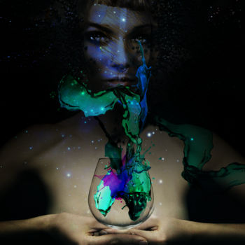 Digitale Kunst mit dem Titel "I dream in color" von Dodi Ballada, Original-Kunstwerk, Digitale Malerei