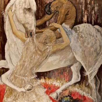 Pittura intitolato "Schubertiade : dans…" da Dominique Bertrand, Opera d'arte originale, Olio