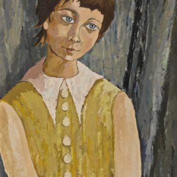 Malerei mit dem Titel "Valérie (2)" von Dominique Bertrand, Original-Kunstwerk, Öl