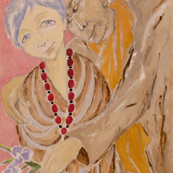 Malerei mit dem Titel "Couple (7)" von Dominique Bertrand, Original-Kunstwerk, Öl