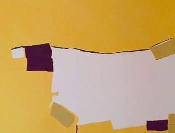 Pittura intitolato "Composition jaune 2…" da Dominique Corti, Opera d'arte originale, Acrilico
