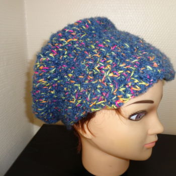 Artisanat intitulée "CASQUETTE BLEU" par Domcreations35, Œuvre d'art originale, Chapeaux et casquettes