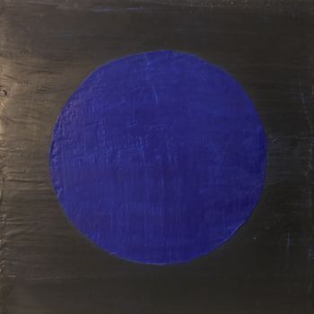 Painting titled "Blue Moon, Small en…" by Domenica Brockman, Original Artwork, Encaustic