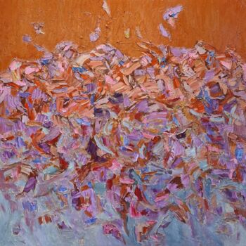Pittura intitolato "cromatico arancio" da Domenico Asmone, Opera d'arte originale, Olio Montato su Telaio per barella in leg…