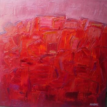 Pittura intitolato "cromatico rosso" da Domenico Asmone, Opera d'arte originale