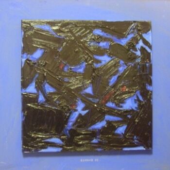 Pittura intitolato "cromatico blu 5" da Domenico Asmone, Opera d'arte originale, Olio