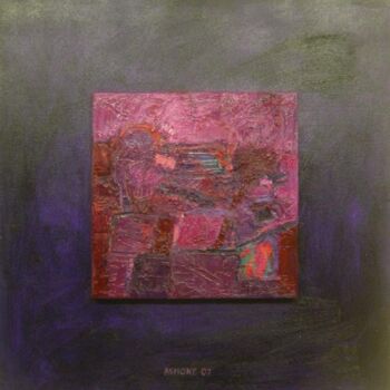 Pittura intitolato "cromatico rosso vio…" da Domenico Asmone, Opera d'arte originale, Olio