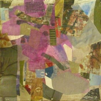 Картина под названием "collage cromatico 3" - Domenico Asmone, Подлинное произведение искусства, Коллажи