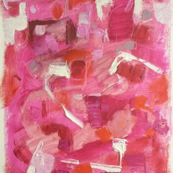 Painting titled "cromatico rosso 2" by Domenico Asmone, Original Artwork, Oil