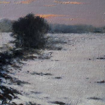 Painting titled "La neve,la terra e…" by Domenico Coppola, Original Artwork