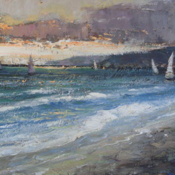Painting titled "Mare d'inverno" by Domenico Coppola, Original Artwork