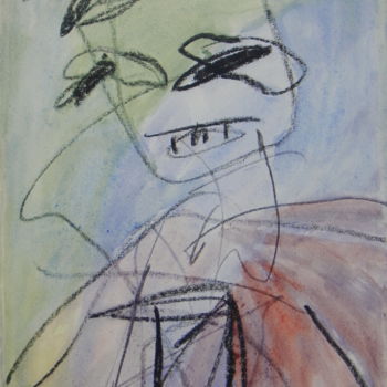 Malerei mit dem Titel "Opera n°143 -L'uomo…" von Solis, Original-Kunstwerk, Tempera