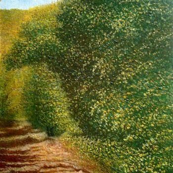Pittura intitolato "Nel bosco" da Domenico Ursillo, Opera d'arte originale, Olio
